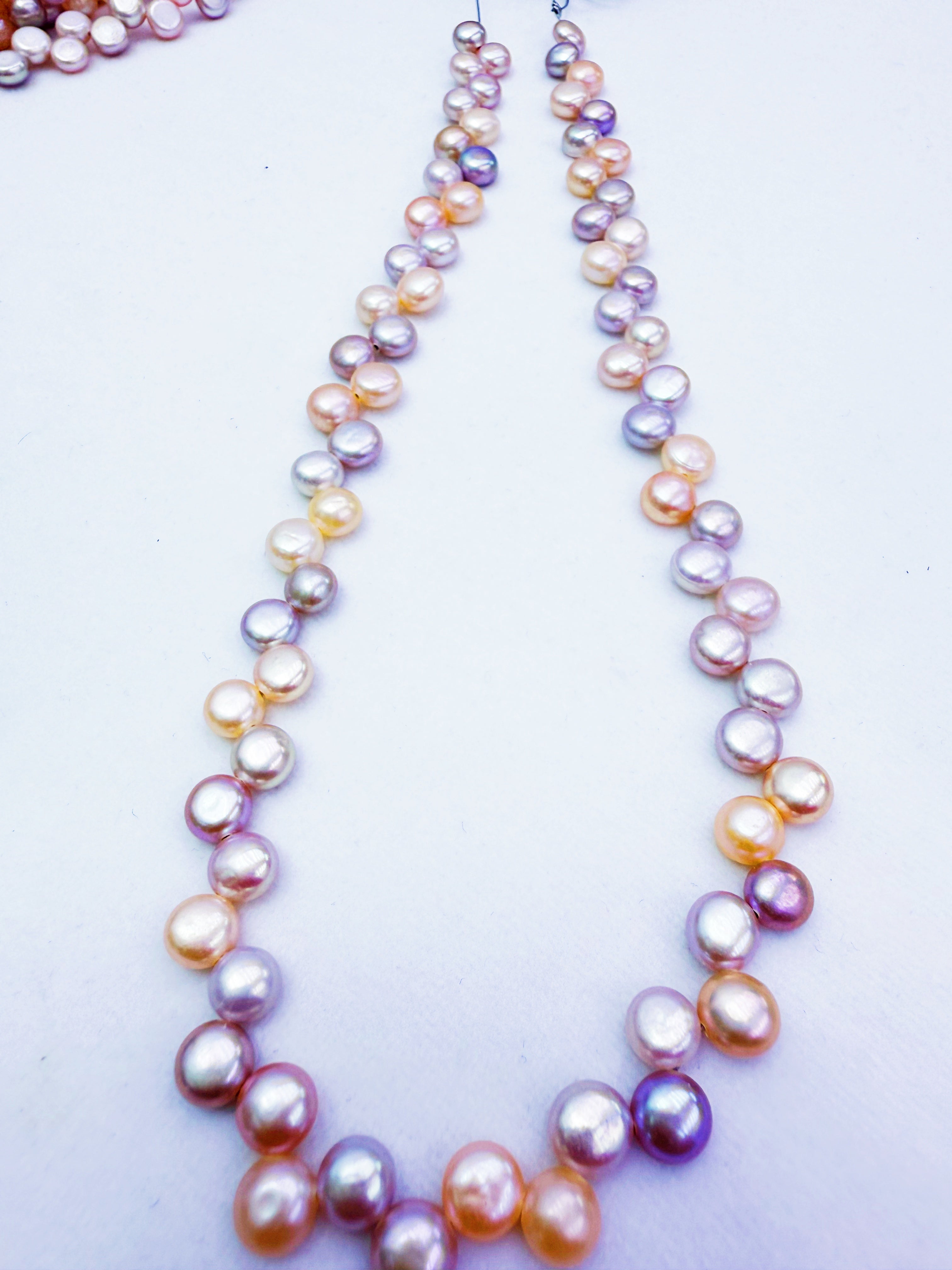 Iridescent Petal Freshwater Baroque Necklace