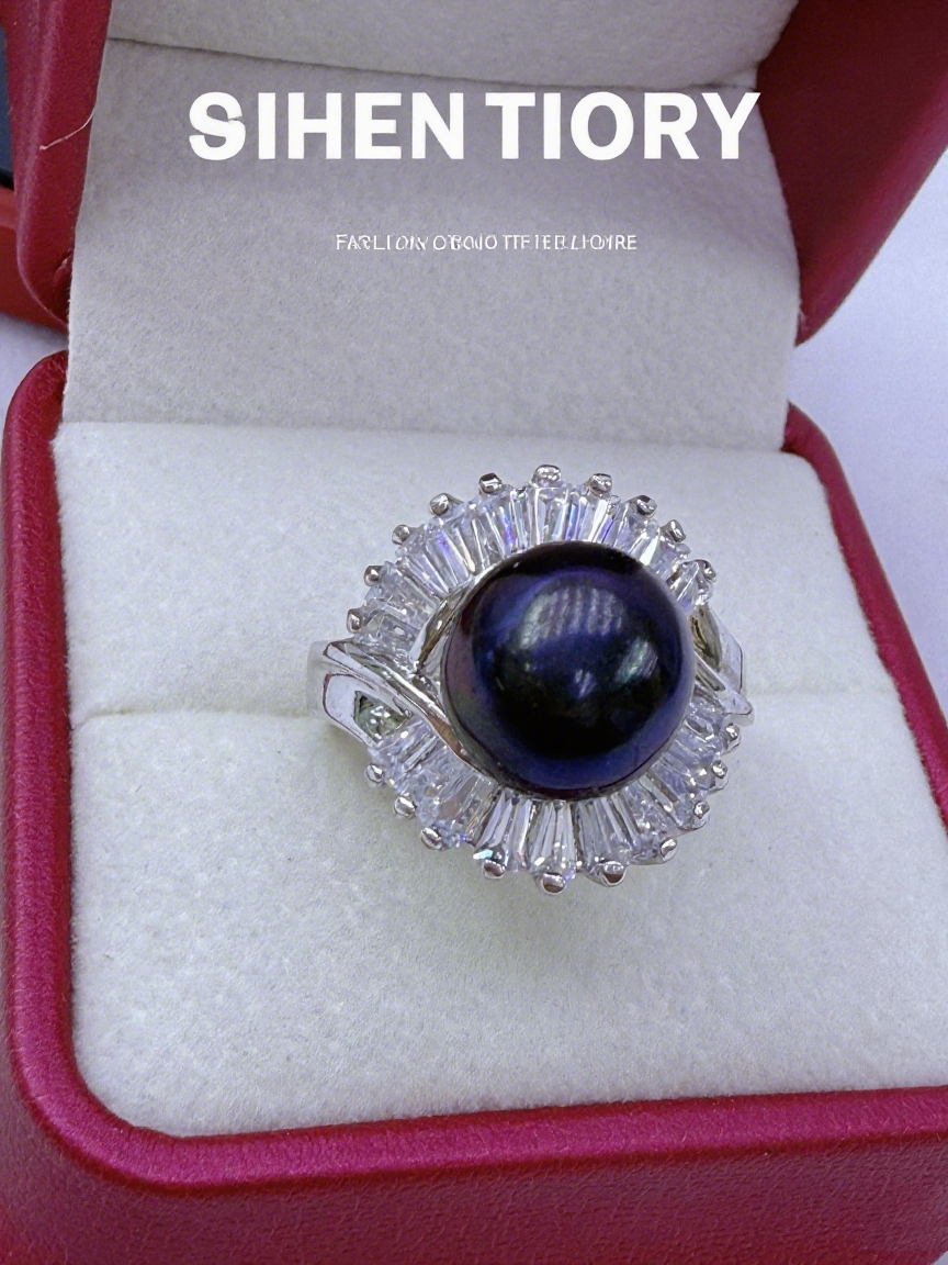 Black Freshwater Pearl Ring