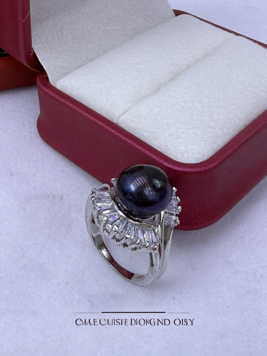 Black Freshwater Pearl Ring