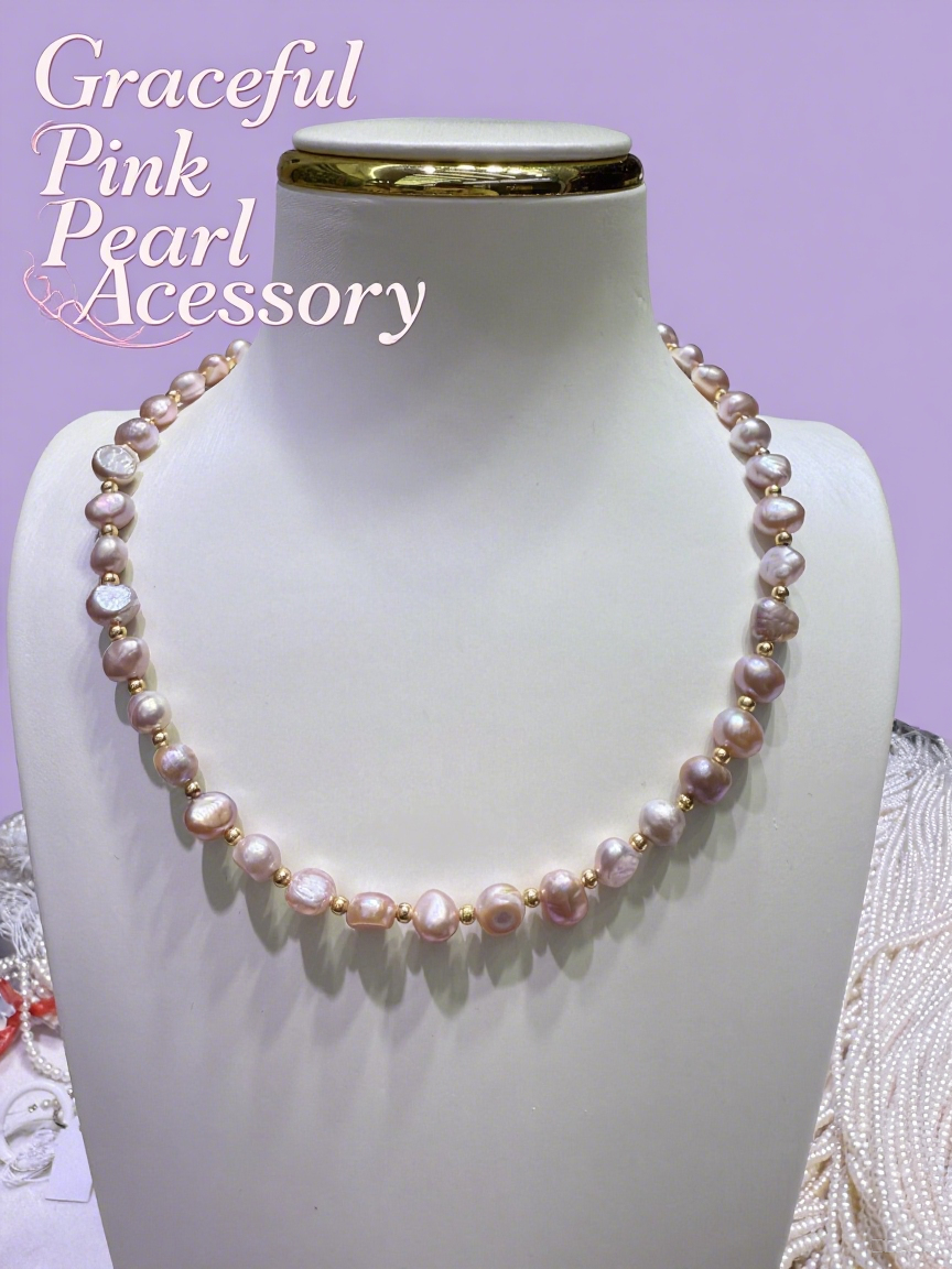 Pinkish-Purple Natural Baroque Necklace