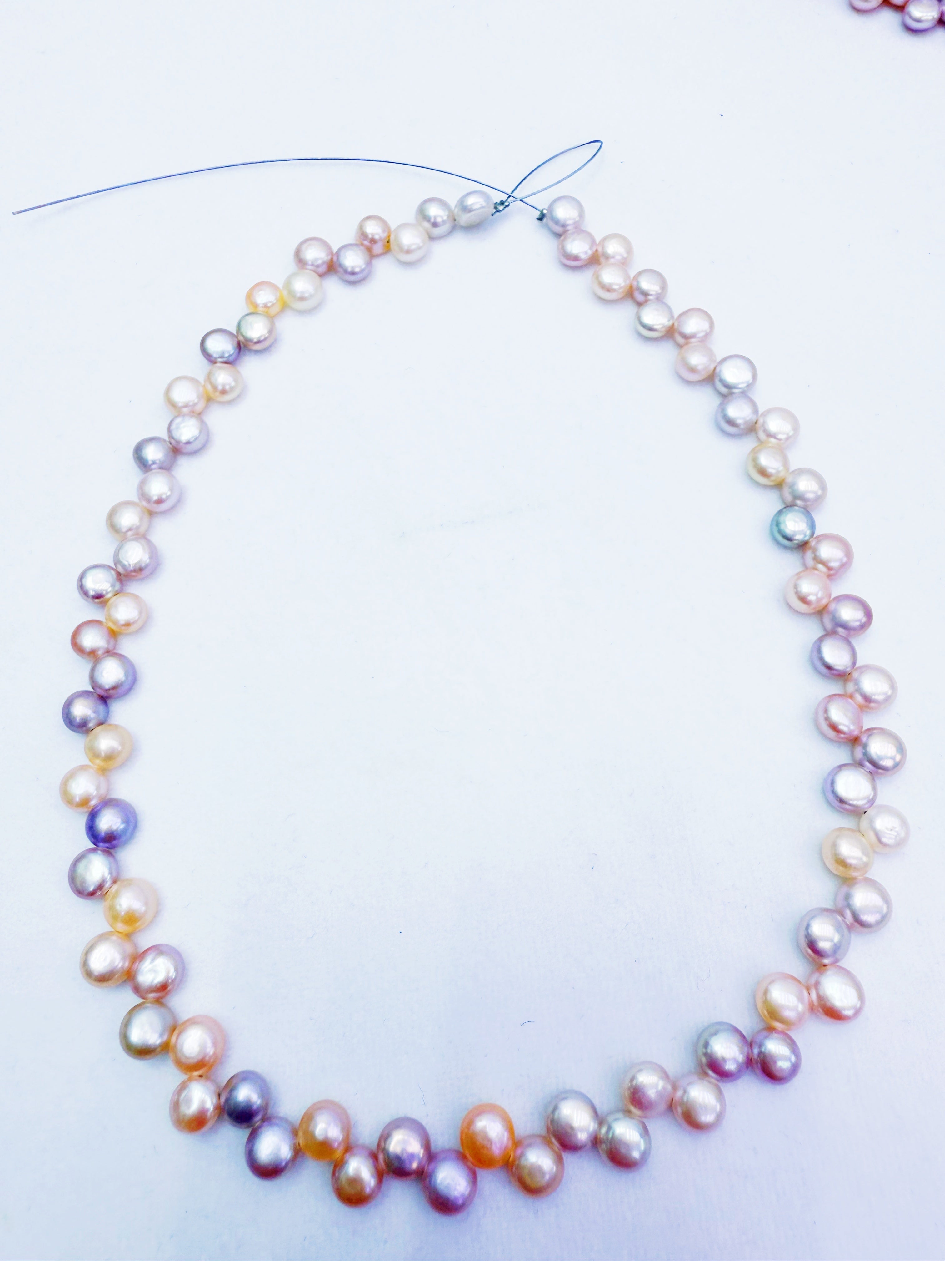 Iridescent Petal Freshwater Baroque Necklace
