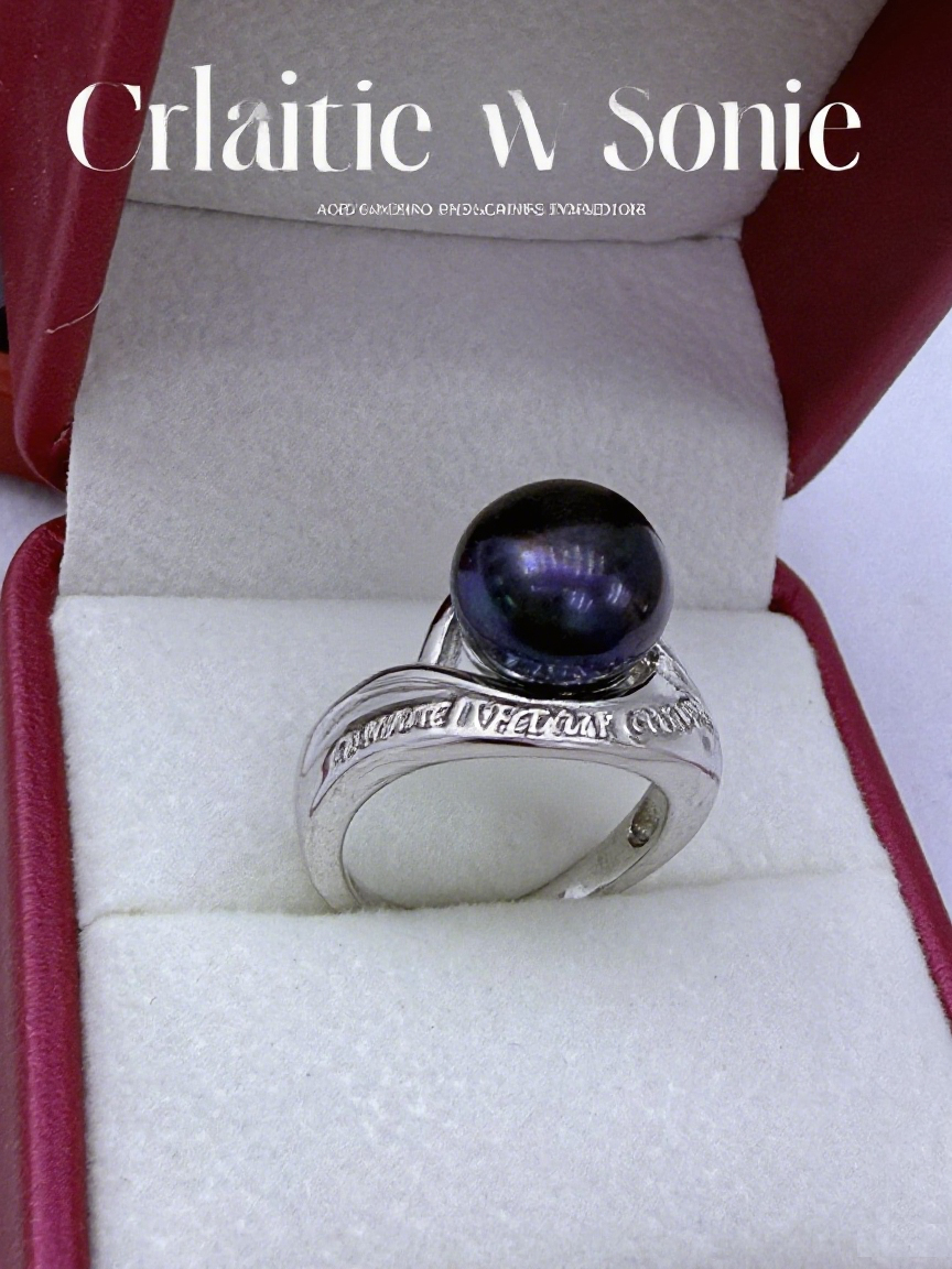 Black Freshwater Pearl Ring