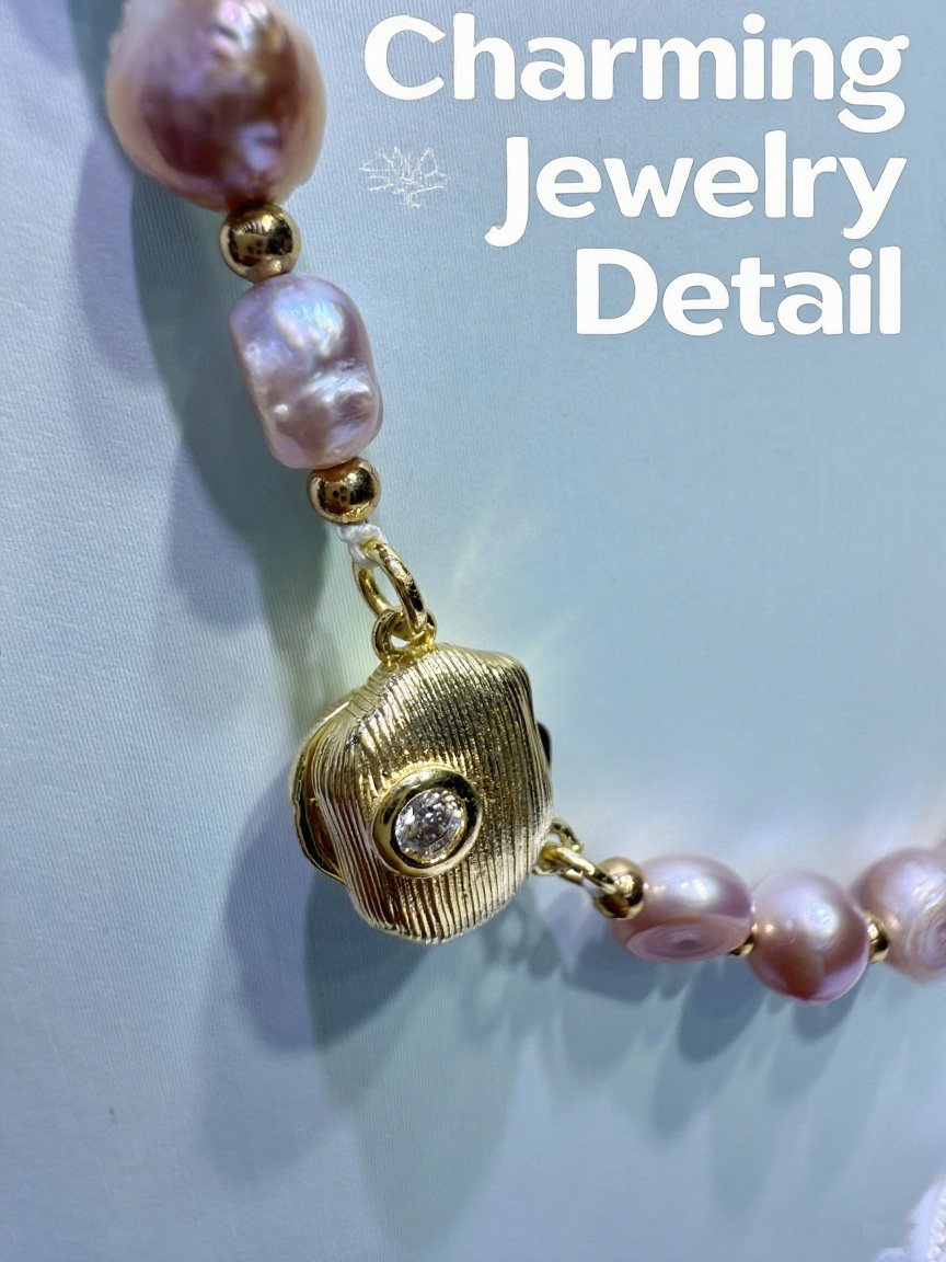 Pinkish-Purple Natural Baroque Necklace