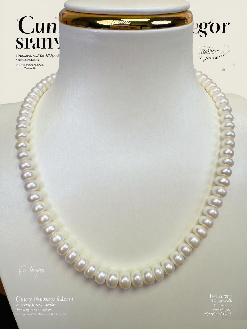 White Freshwater Pearl Necklace 7-8mm